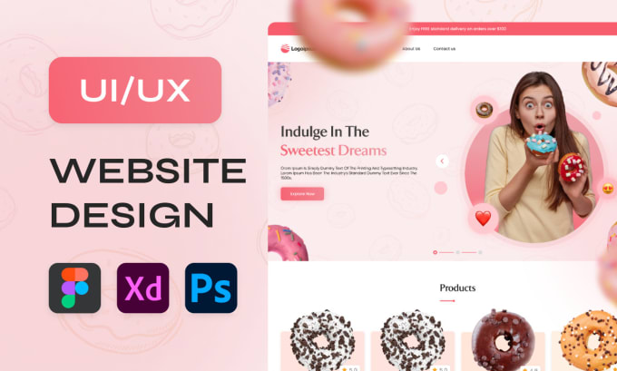 Gig Preview - Design creative website design or landing page UI UX