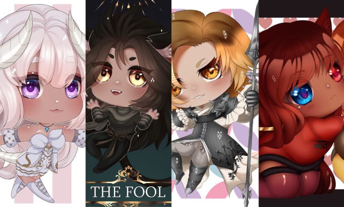 Gig Preview - Draw cute chibi art of any dnd, oc, fanart, personal character you want