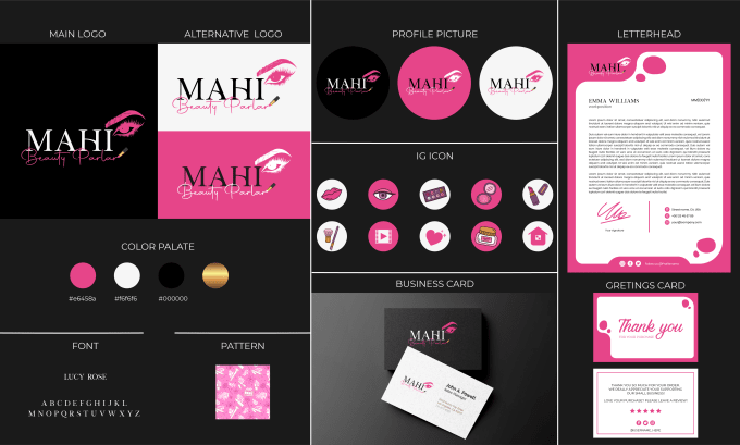 Gig Preview - Do an exclusive luxury signature logo with social media kit, complete branding