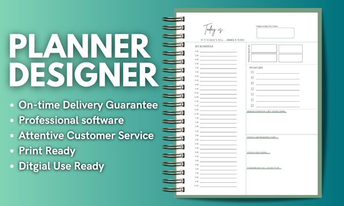 Gig Preview - Design your professional printable or digital planner