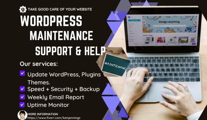 Gig Preview - Provide wordpress website maintenance and support