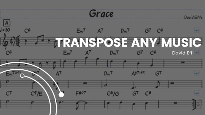 Gig Preview - Transpose any sheet music quickly and professionally