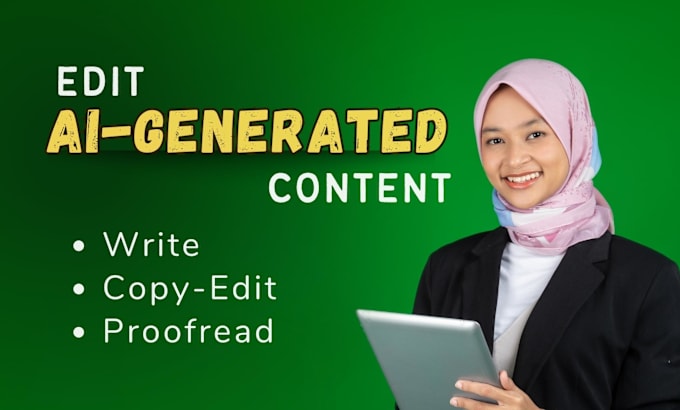 Gig Preview - Rewrite edit or proofread ai content novel book  essay document UK or US english