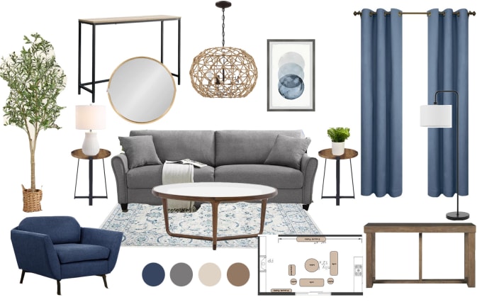 Gig Preview - Design a unique interior decor mood board and shopping list