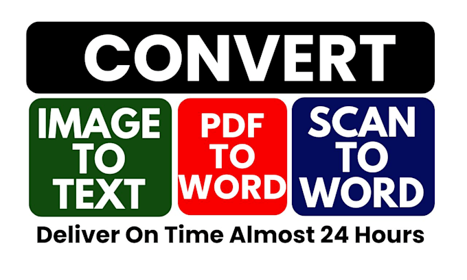 Gig Preview - Convert pdf to word or image to text