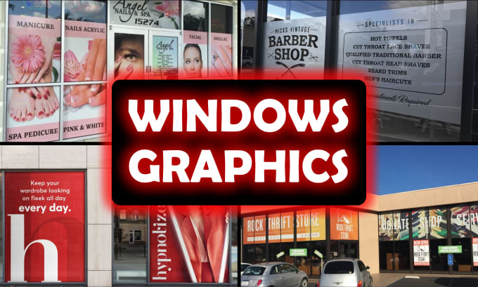 Gig Preview - Design outstanding window graphics , shopfront for you