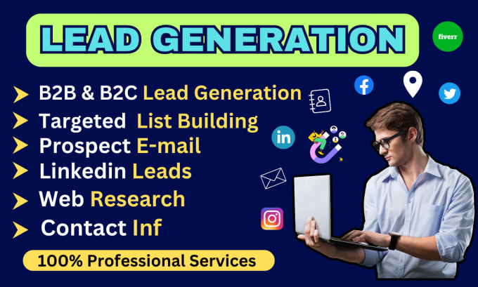 Gig Preview - Provide targeted b2b lead generation for your business