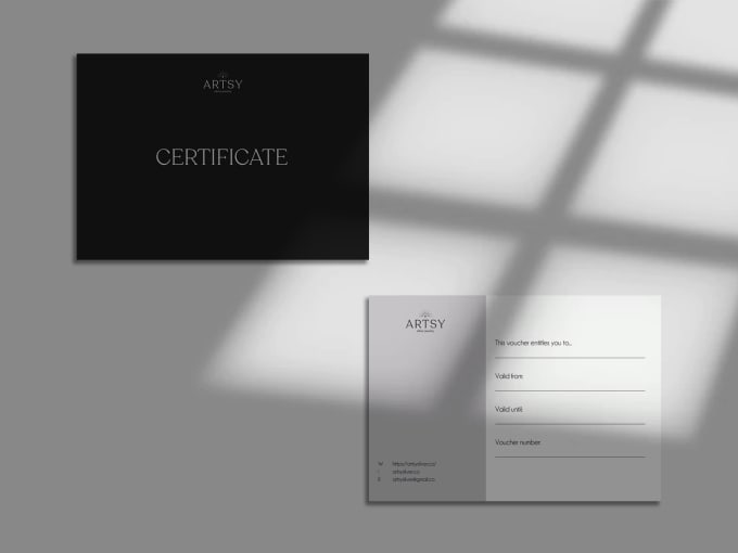 Gig Preview - Do minimalist certificate design for your brand