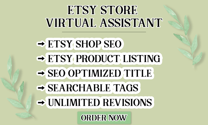 Gig Preview - Be your etsy virtual assistant or etsy store manager and do etsy SEO