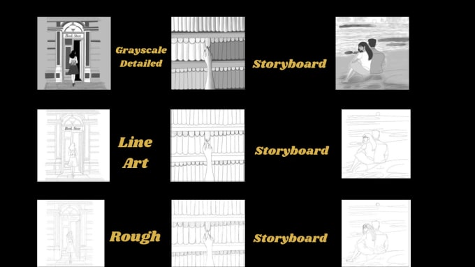 Gig Preview - Create short film, feature film storyboards