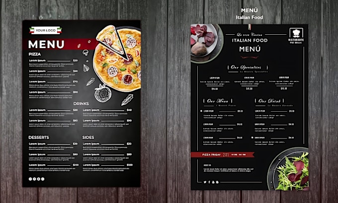 Gig Preview - Do restaurant menu design, food menu or digital menu