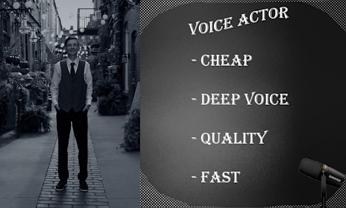 Gig Preview - Voice overs and voice acting with a deep tone