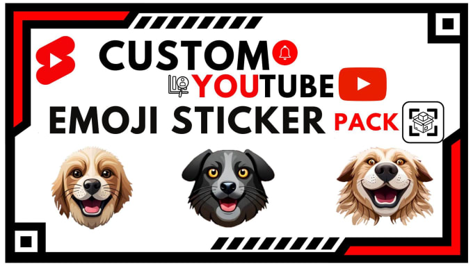 Gig Preview - Do custom emoji youtube sticker pack