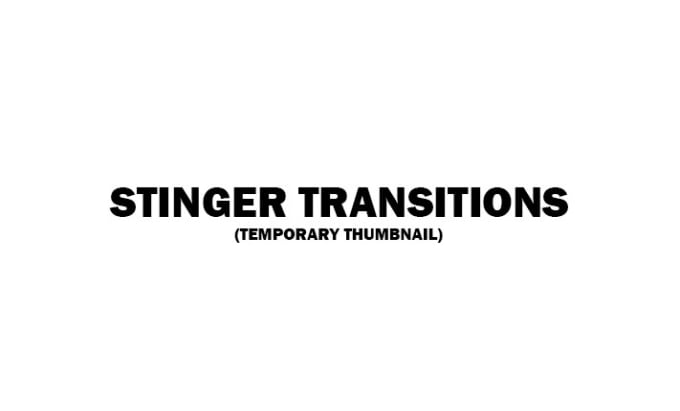 Gig Preview - Create stinger transition for your stream