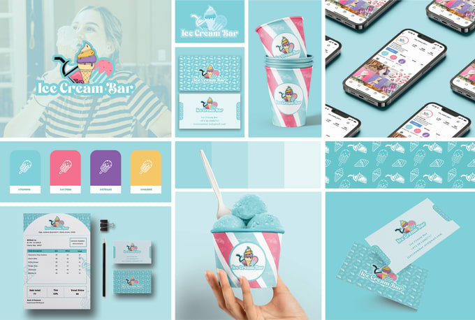 Gig Preview - Design a full branding package for your ice cream parlor or coffee shop