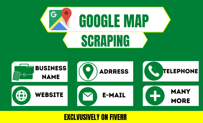 Gig Preview - Do google map scraping with emails and b2b lead generation