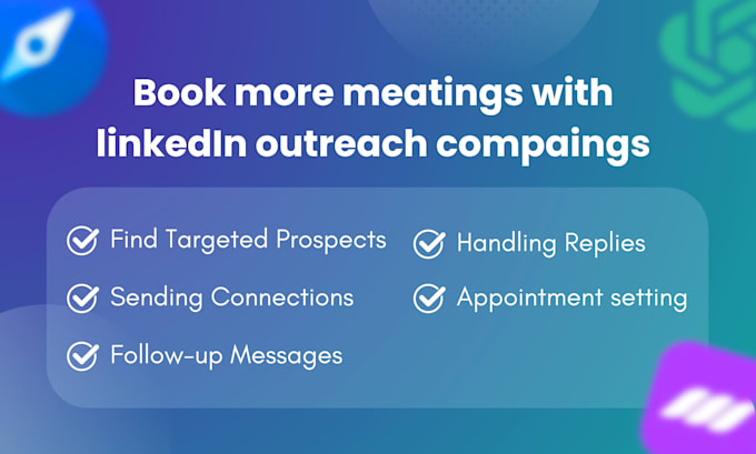 Gig Preview - Book more meetings with linkedin outreach campaigns