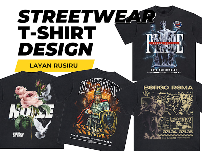 Bestseller - do custom graphic design for t shirts, hoodies, streetwear and clothing brand