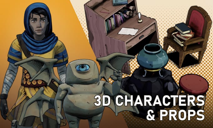 Gig Preview - Model awesome 3d characters for you