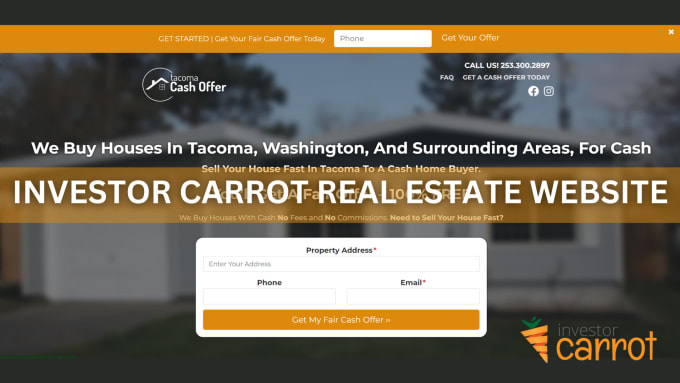 Gig Preview - Design investor carrot real estate website,carrot blogs, SEO