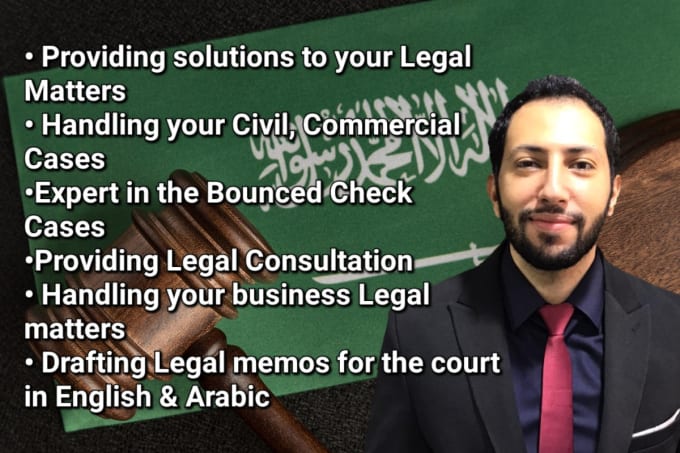 Gig Preview - Be your lawyer and handle your civil, commercial, labor cases in saudi arabia