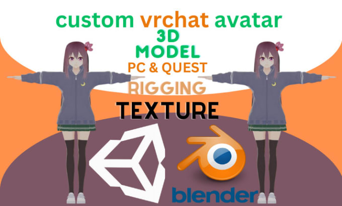 Gig Preview - Do vrchat avatar, nfsw furry vr chat, model outfit toggles and uploading vrc