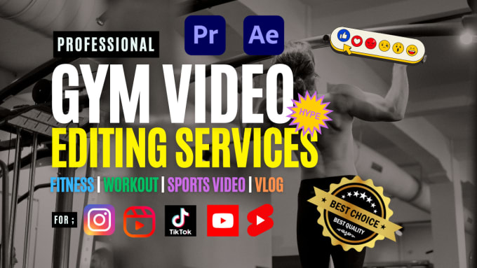 Gig Preview - Do professional fitness, gym, workout and sports video editing for tiktok, reels