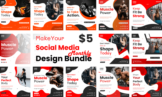 Gig Preview - Create social media post bundle