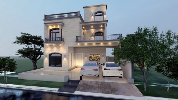 Gig Preview - Create architectural exterior 3d realistic rendering