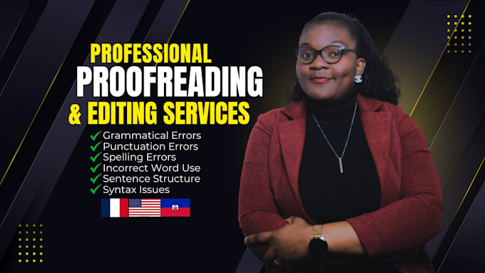 Gig Preview - Be your native haitian creole proofreader, editor