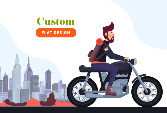 Gig Preview - Draw a custom flat design illustration in 24 hours