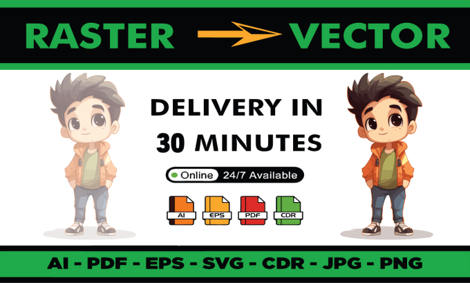 Gig Preview - Vector tracing, redraw logo, convert image to vector quickly