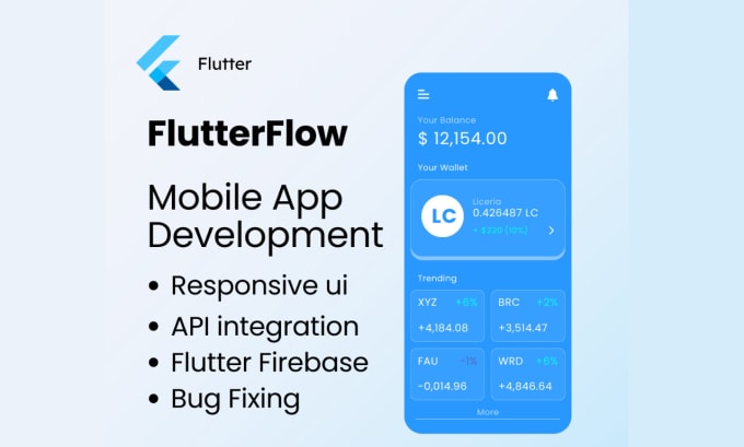 Gig Preview - Flutterflow app developer, flutterflow custom widget, flutterflow developer