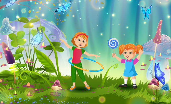 Gig Preview - Illustrate high resolution children story book illustration