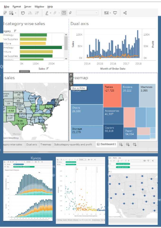 Gig Preview - Do data visualization and report mastery with tableau and power bi