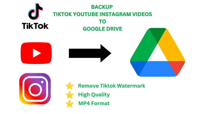 Gig Preview - Transfer bulk tiktok youtube instagram videos to google drive