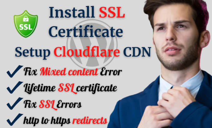 Gig Preview - Install ssl certificate https and setup cloudflare cdn