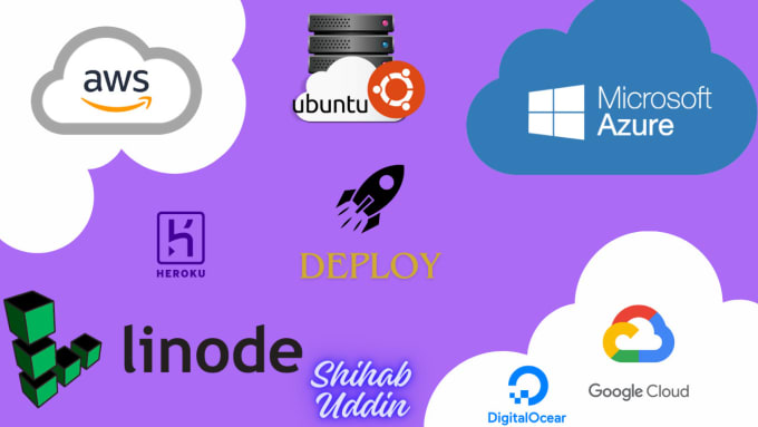 Gig Preview - Deploy project in aws, azure, gcp, linode,digitalocean, heroku, cpanel, any vps