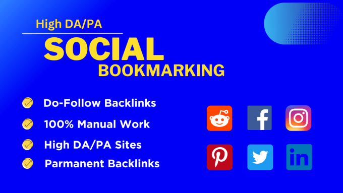 Gig Preview - Do 300 social bookmarking manual backlinks