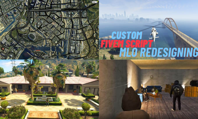 Gig Preview - Do fivem script, ped, dev, mlo, map, clothe, car, fivem chain, mlo and retexture