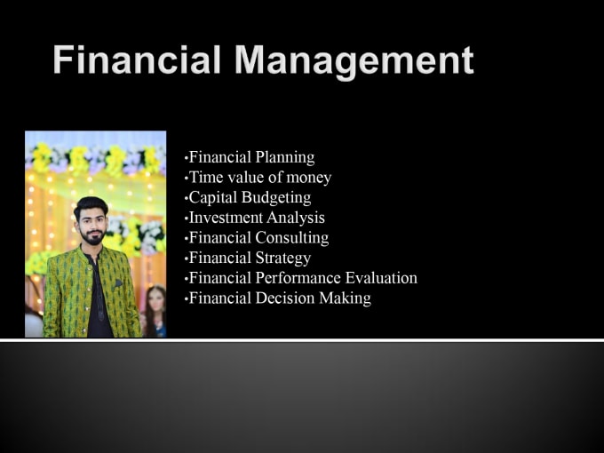 Gig Preview - Do all the work related to financial management and financial planning