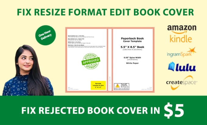 Gig Preview - Resize book cover, fix book cover, paperback book cover