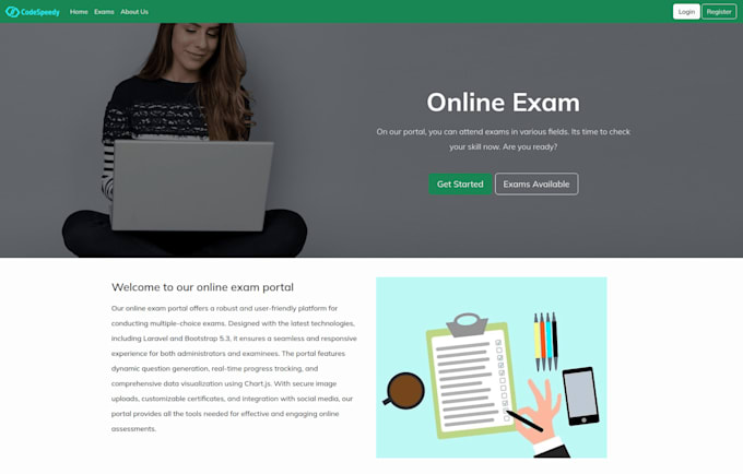 Gig Preview - Develop an online exam portal with responsive design