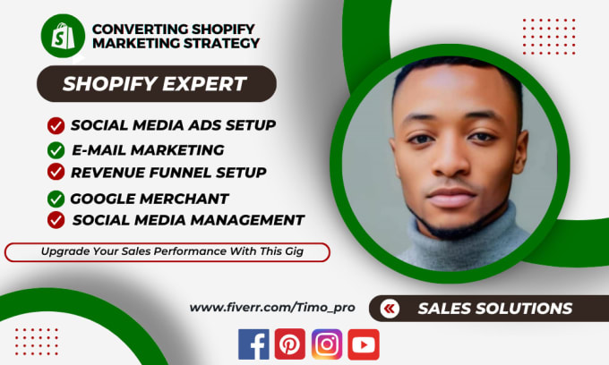 Gig Preview - Boost shopify marketing sales funnel promotion shopify facebook ads page SEO