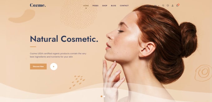 Gig Preview - Create beauty salon, cosmetic, hair salon or spa website