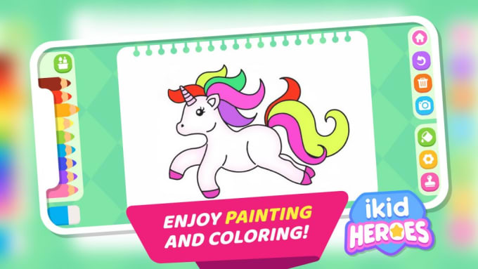 Gig Preview - Create custom kids coloring book pages game for ios, android and HTML5