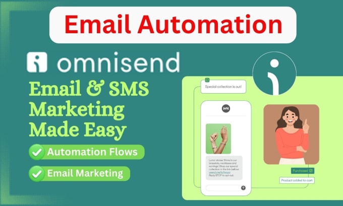 Gig Preview - Setup omnisend email marketing automation flows, campaign