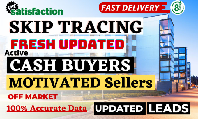 Gig Preview - Provide active cash buyer motivated seller leads skip tracing cold calling