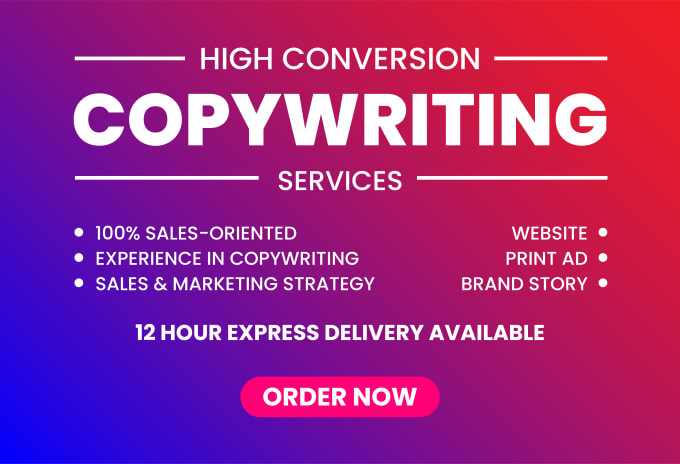 Gig Preview - Do professional copywriting for your website or print ad