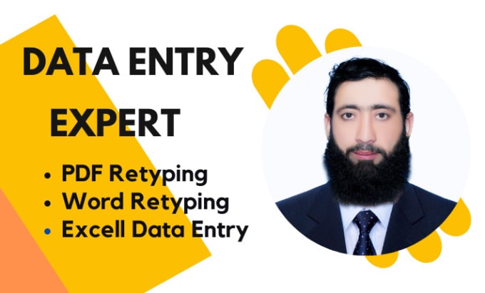 Gig Preview - Data entry expert word excell and PDF